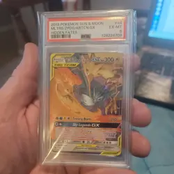 2019 Pokemon Sun & Moon Hidden Fates #44 Moltres, Zapdos, Articuno PSA 6 - Image 2