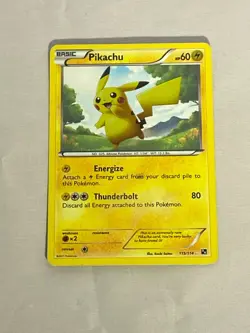 Pokemon Pikachu Secret Rare Black and White 115/114 - Image 1