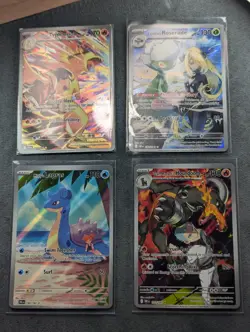 Pokemon Destined Rivals Lot Of 4 Illustration Rares Lapras Typhlosion NM - Image 1