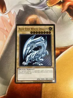 Blue-Eyes White Dragon OP28-EN001 Ultimate Rare Light Play Yugioh TCG - Image 1