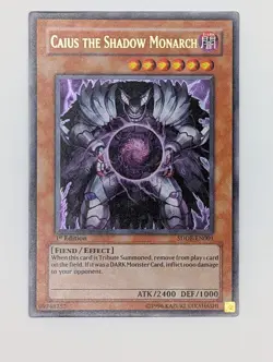 x1 YuGiOh Caius the Shadow Monarch - SDDE-EN001 - 1st Ed - Ultra Rare - LP/MP - Image 1