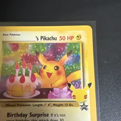 Pokemon Birthday Pikachu Celebrations Holo Rare #24 Mint Card - Image 5