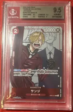 2022 One Piece Sanji Premium Edition OP01-013 One Piece Card Japanese BGS 9.5 - Image 1