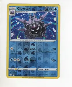CLOYSTER SWORD & SHIELD RARE REVERSE HOLO-FOIL POKEMON CARD 041/202 NM/M - Image 1