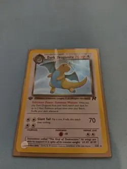Dark Dragonite 5/82 Team Rocket Holo Pokemon Trading Card 1st Edition LP - Image 2