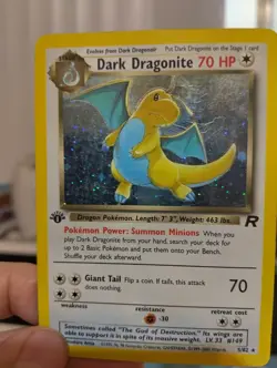 Dark Dragonite 5/82 Team Rocket Holo Pokemon Trading Card 1st Edition LP - Image 3
