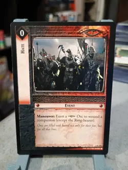 Lord Of The Rings LOTR TCG Card - Hate 1R250 Decifer NM - Image 1