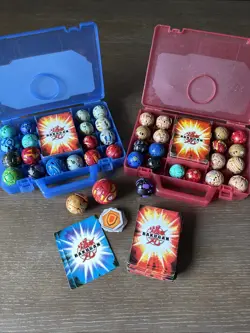 Bakugan Battle Brawlers Lot with Storage Case and Cards - Image 1