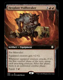 Hexplate Wallbreaker (Extended Art) 52 R Commander: Phyrexia: All Will Be One - Image 1