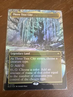 Three Tree City (Borderless) (0340) Bloomburrow Foil - Image 1