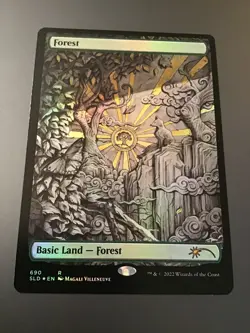 MTG Secret Lair #690 Forest Full Art Foil NM - Image 1