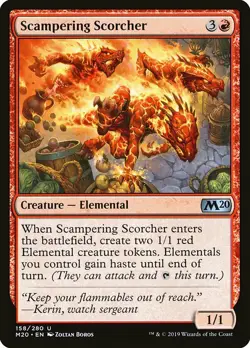 1x Scampering Scorcher - NM English MTG - Magic 2020 - Image 1