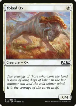 1x Yoked Ox - NM English MTG - Magic 2020 - Image 1