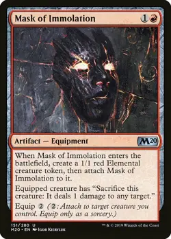 1x Mask of Immolation - NM English MTG - Magic 2020 - Image 1