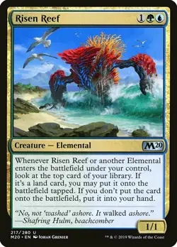 1x Risen Reef - NM English MTG - Magic 2020 - Image 1