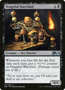 1x Vengeful Warchief - NM English MTG - Magic 2020 - Image 1