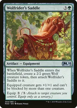 1x Wolfrider's Saddle - NM English MTG - Magic 2020 - Image 1