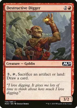 1x Destructive Digger - NM English MTG - Magic 2020 - Image 1