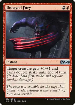 1x Uncaged Fury - NM English MTG - Magic 2020 - Image 1