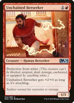 1x Unchained Berserker - NM English MTG - Magic 2020 - Image 1