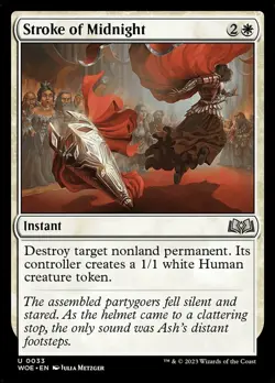 1x Stroke of Midnight NM-Mint, English Wilds of Eldraine MTG Magic - Image 1