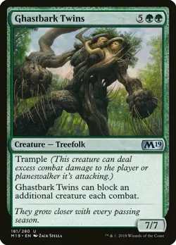 1x Ghastbark Twins - NM English MTG - Magic 2019 - Image 1