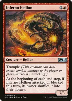 1x Inferno Hellion - NM English MTG - Magic 2019 - Image 1