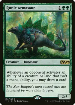 1x Runic Armasaur - NM English MTG - Magic 2019 - Image 1