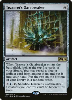 1x Tezzeret's Gatebreaker - NM English MTG - Magic 2019 - Image 1