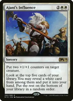 1x Ajani's Influence - NM English MTG - Magic 2019 - Image 1