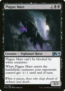 1x Plague Mare - NM English MTG - Magic 2019 - Image 1