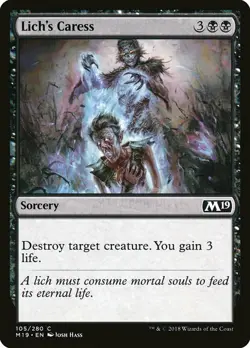 1x Lich's Caress - NM English MTG - Magic 2019 - Image 1