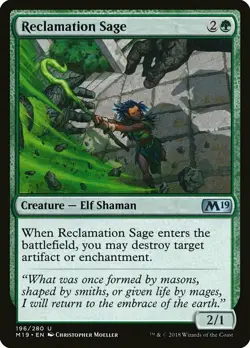 1x Reclamation Sage - NM English MTG - Magic 2019 - Image 1