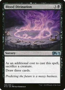 1x Blood Divination - NM English MTG - Magic 2019 - Image 1