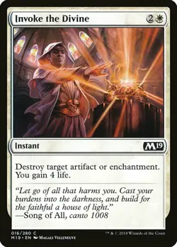 1x Invoke The Divine - NM English MTG - Magic 2019 - Image 1