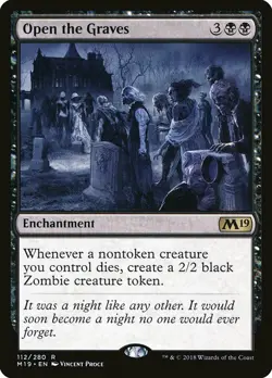 1x Open the Graves - NM English MTG - Magic 2019 - Image 1