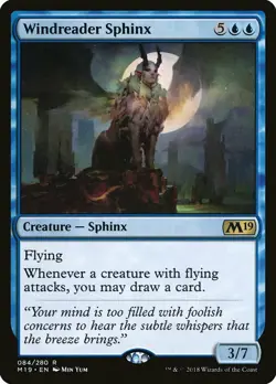 1x Windreader Sphinx - NM English MTG - Magic 2019 - Image 1