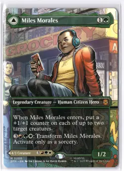 Miles Morales (0200) (Borderless) 200 MTG Marvel's Spider-Man Non-Foil NM/M - Image 1