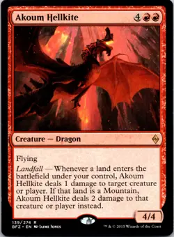 Akoum Hellkite - MTG - Battle for Zendikar #139 - Rare - Image 1