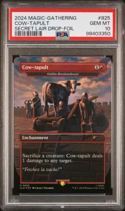 PSA 10 Cow-tapult Foil #825 Secret Lair Monty Python and the Holy Grail MTG - Image 1
