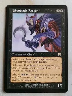Ebonblade Reaper Onslaught Regular MP Moderately Played MTG - Image 1