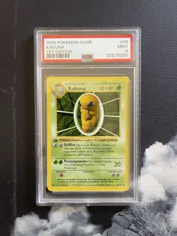 PSA 9 1st Edition Kakuna 1999 Pokemon Base Set #33 - Image 1