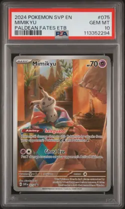 2024 POKEMON SVP EN-SV BLACK STAR PROMO #075 MIMIKYU PSA 10 - Image 1