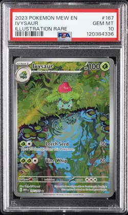 2023 POKEMON MEW EN-151 ILLUSTRATION RARE #167 IVYSAUR PSA 10 - Image 1