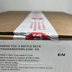 2021 Pokemon V Battle Deck Noivern & Rayquaza case of 6 DISPLAYS SEALED BOX - Image 4