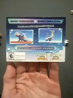 Shiny Miraidon Koraidon Code GameStop Pokemon - Unused Code - Image 1