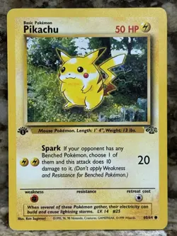1999 Pokemon PIKACHU 1st Edition Jungle Set 60/64 - LP - Image 1