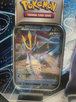 Pokemon TCG V Strikers Empoleon V Tin (5 Booster Packs) Empoleon Tin NEW/SEALED* - Image 3