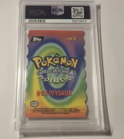 Psa 10 Pokemon 1999 Topps Ivysaur #02 Die Cut Movie Anim Edition - Image 2