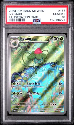 2023 POKEMON MEW EN-151 ILLUSTRATION RARE #167 IVYSAUR PSA 10 - Image 1